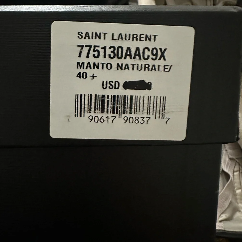 Saint Laurent Leopard Print Slingback Kitten Heels in Brown and Black - Picture 5 of 7